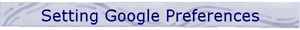 Setting Google Preferences